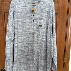 The Foundry Supply Co. Heather gray  Long Sleeve Henley